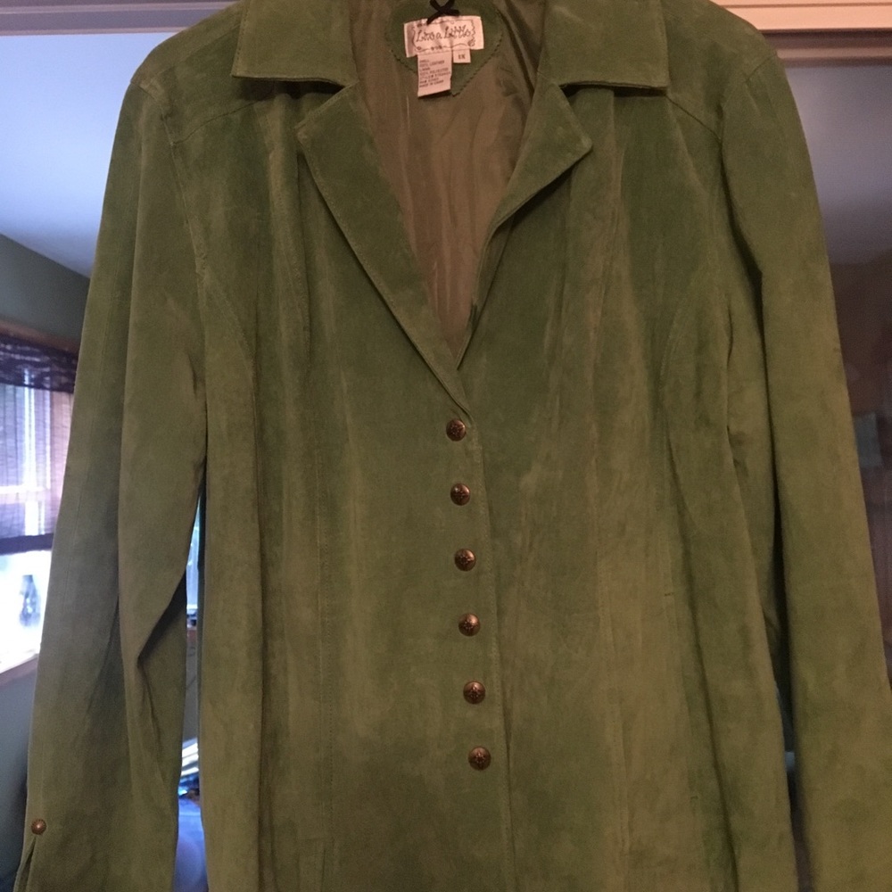 Green suede jacket
